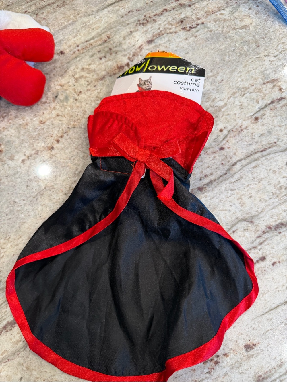 Vampire Cat Costume Dress in Red and Black